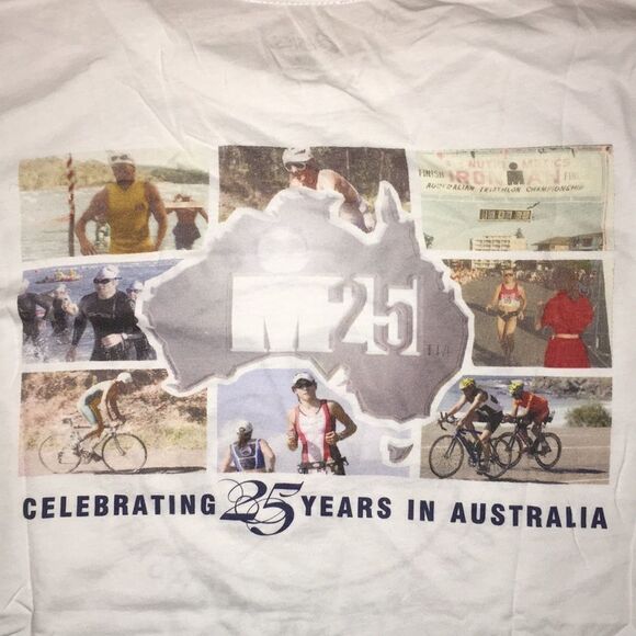 Worn spotted rare collector Australia 25th IronMan collector running T shirt XL - Picture 4 of 4